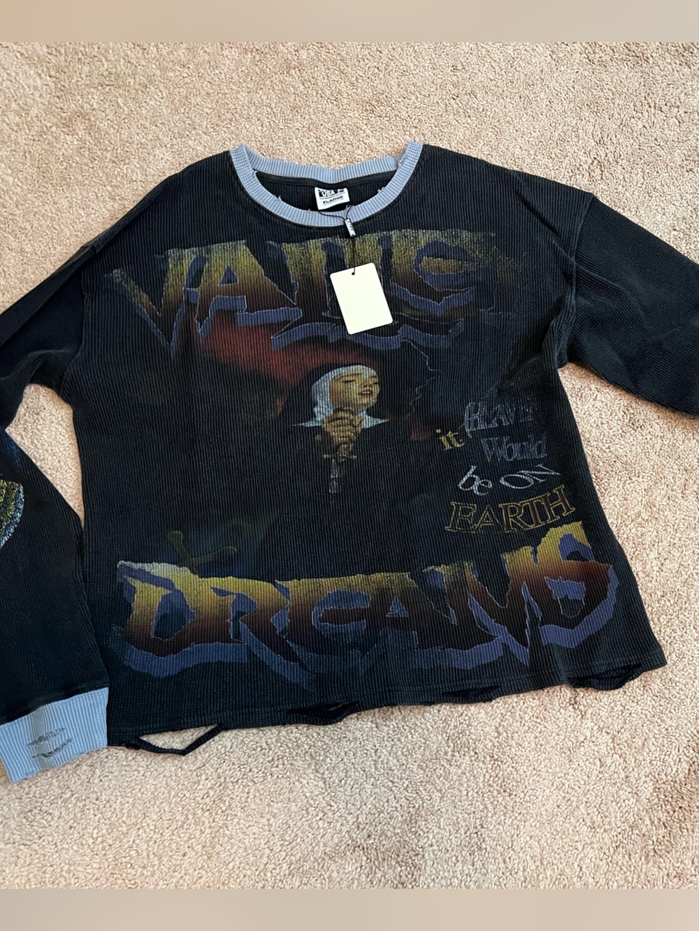 XXL Vale Dreams Black Graphic Crewneck